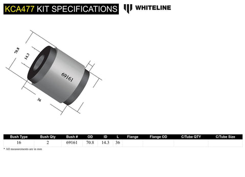 Front Lower Control Arm - Offset Caster Kit