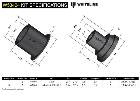 Front Lower Control Arm Bush Kit (Front)