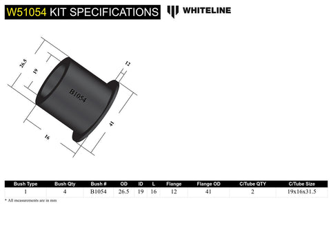 Front Lower Control Arm Bush Kit (Outer)