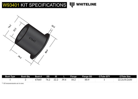 Gearbox Mount Bush Kit (Diesel / Automatic)