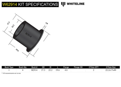 Rear Lower Control Arm Bush Kit (Rear)