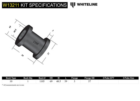 Front Steering Rack Bush Kit