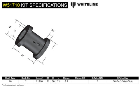 Front Lower Control Arm - Rear Bush Kit