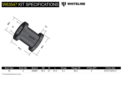 Rear Trailing Arm Bush Kit