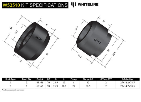 Front Lower Control Arm Bush Kit (Front)