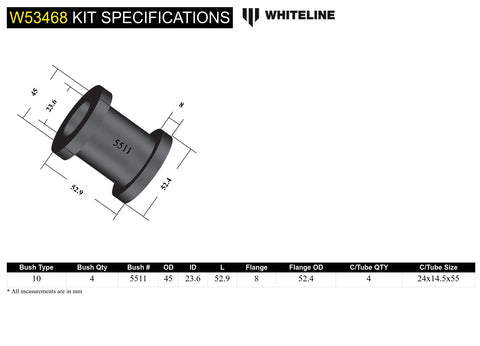 Front Upper Control Arm - Inner Bush Kit