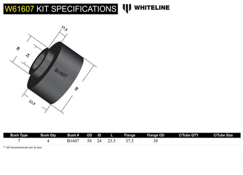 Rear Lower Trailing Arm Bush Kit (Front)