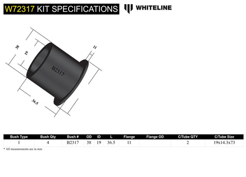 Leaf Spring - Eye Rear Bushing Kit