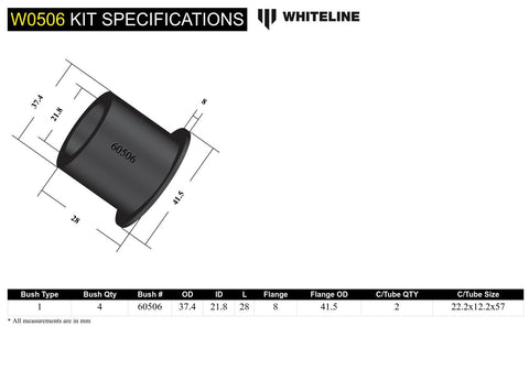 Front Lower Control Arm - Front Bush Kit