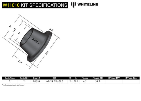 Front Idler Arm Bush Kit